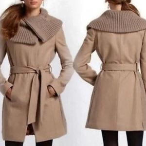 Anthropologie (Elevenses) Tan Wool Blend Judith Coat Size 2